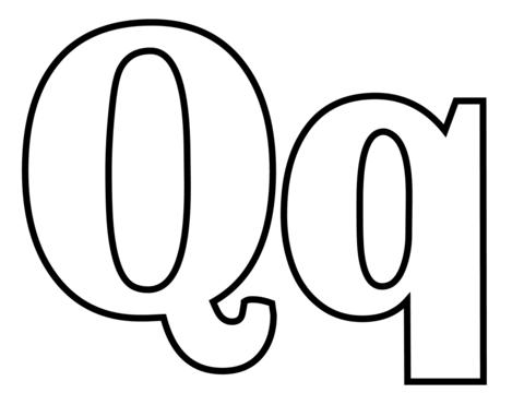 Classic Letter Q Coloring Page